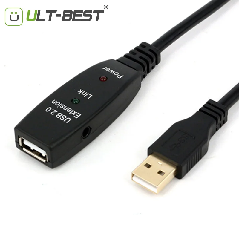 USB Удлинительный кабель ULT Best 5 м 10 15 20 25 30 2 0 Активный ретранслятор типа Папа мама