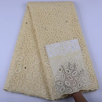 

African Lace Fabric 2019 High Quality Lace Embroidery French Lace Fabric With Stones For Wedding Dress A1424
