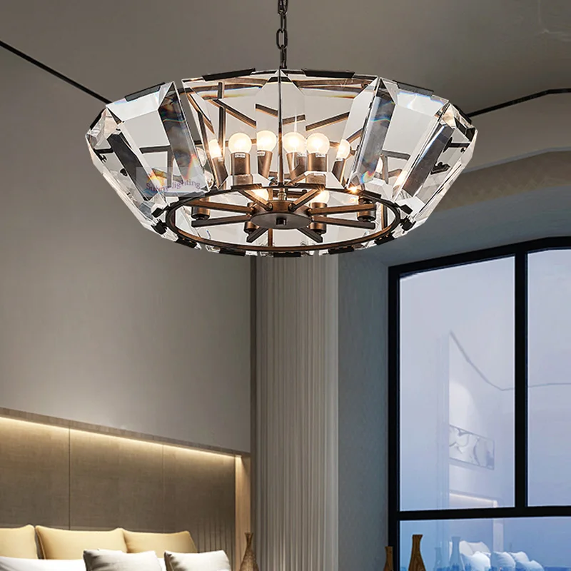 Dining room Luxury glass LED Lighting art ice lantern Lamps Modern