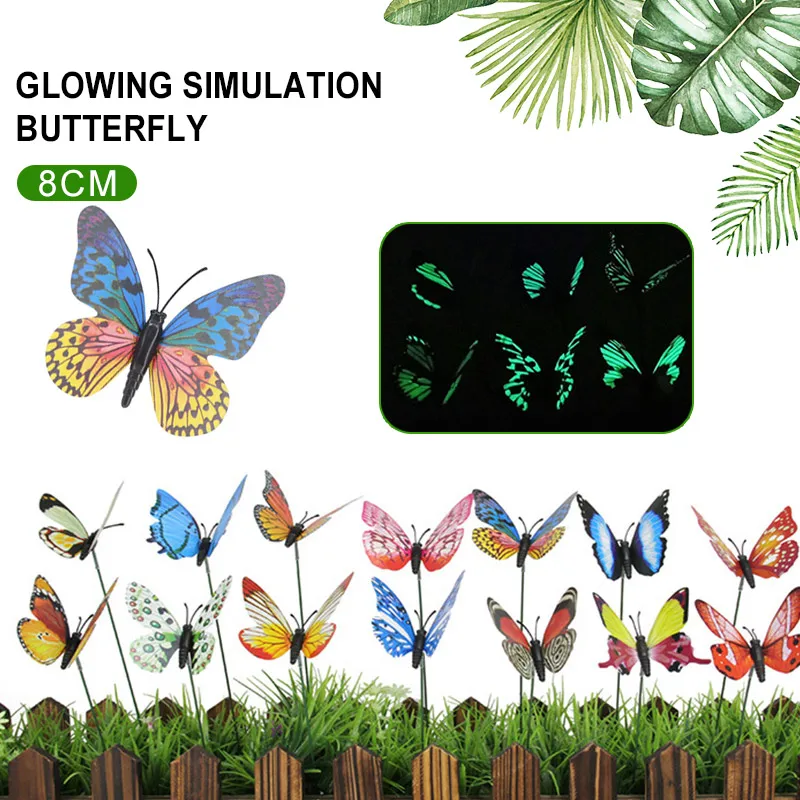

on Sticks Lifelike Butterfly Garden Decor for Gardening Lawn Craft for Grassland 3D Garden Ornament Insect Lawn Decoration