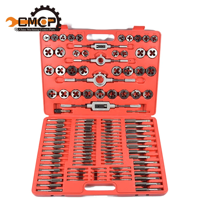 

110pcs Metric Tap and Die Set for Metalworking Hand Tool Tap Wrench Die Set Trapezoidal Alloy Steel Tap and Dies Set