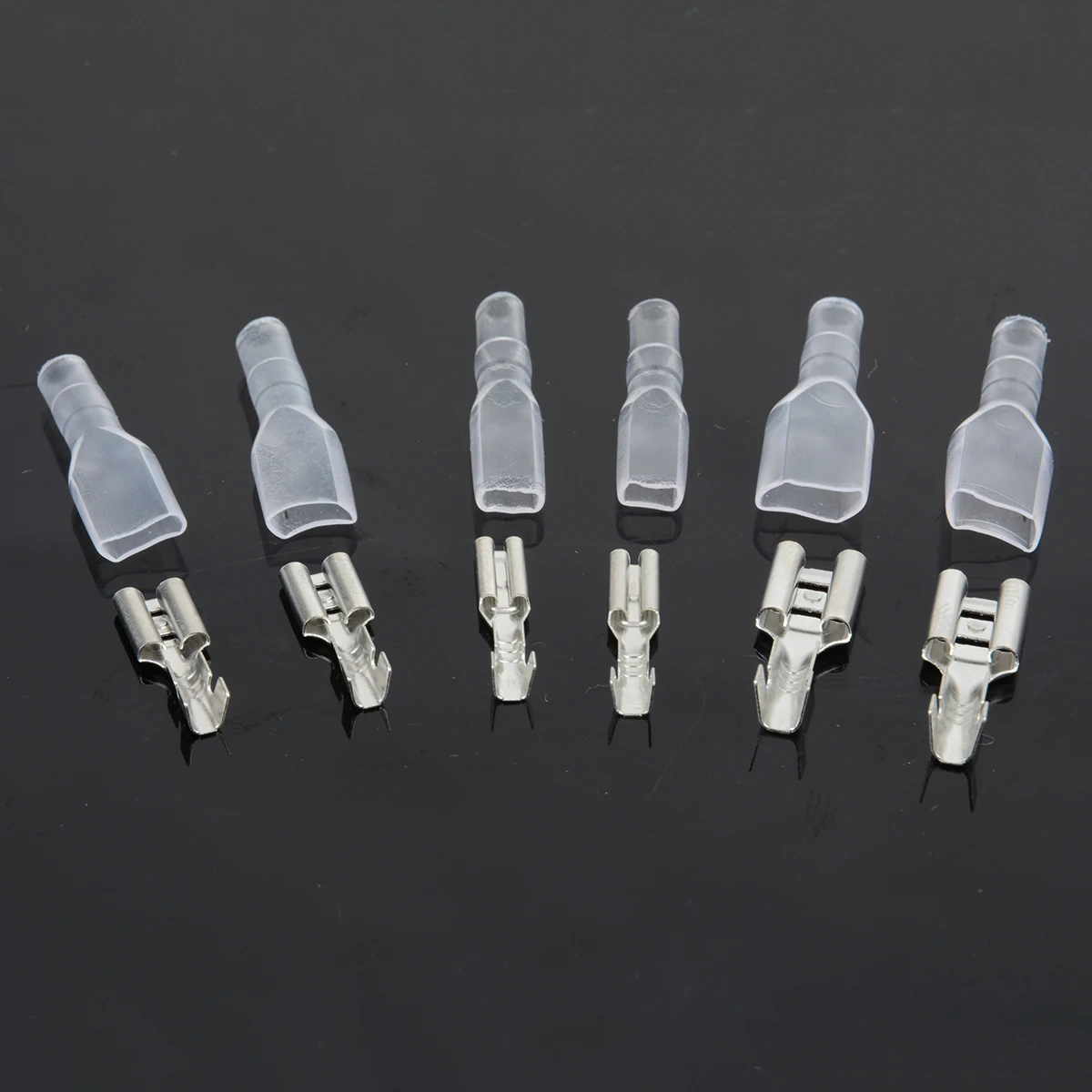 120pcs Female Spade Connector 2.8mm 4.8mm 6.3mm Crimp Terminal with