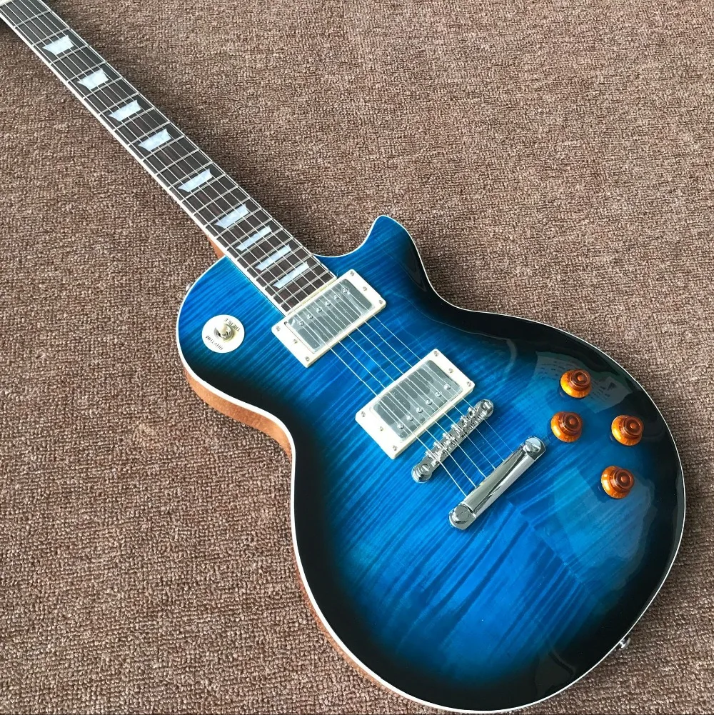 New standard custom. blue Tiger Flame electric guitar Standard Chinese gitaar. standard custom guitarra.musical instruments. New standard custom. blue Tiger Flame electric guitar Standard Chinese gitaar. standard custom guitarra.musical instruments.