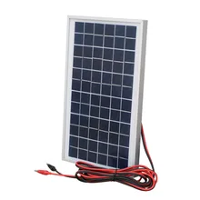 10W solar panel with 3A controller and battery clips 10w 12v solar system