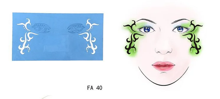 1 шт. многоразовая краска для лица аэрограф блеск тату трафарет краска для тела макияж для лица Шаблон Рисунок тату дизайн инструмент - Цвет: Сливовый