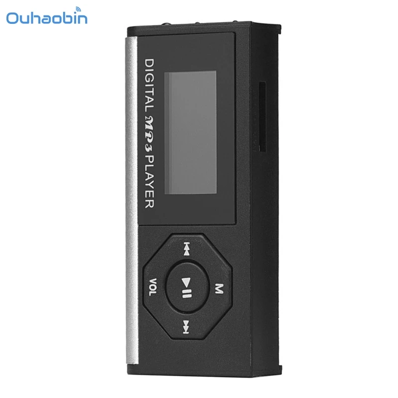 Mp3 плеер с клипсой мини USB медиаплеер музыкальный MP3 ЖК-экраном поддержка 16 Гб Micro SD