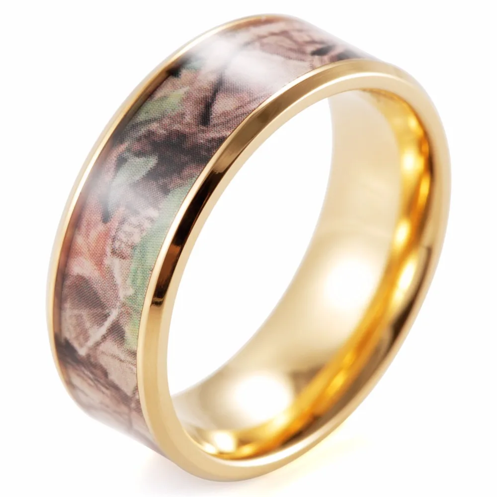 shardon titanium beveled his hers mossy oak camo gold color plated titanium wedding bands rings - Mossy Oak Wedding Rings shardon titanium beveled his hers mossy oak camo gold color plated titanium wedding bands rings - Mossy Oak Wedding Rings