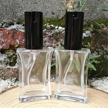 

30ML New Black Cover Transparent Waist Glass Spray Perfume Bottle 50PCS/LOT