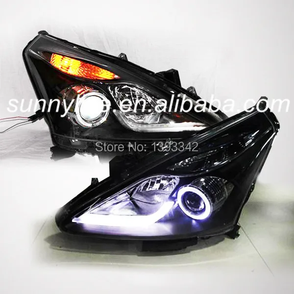 

FOR NISSAN Tiida LED Head Lamp Angel Eyes 2011-2012 year