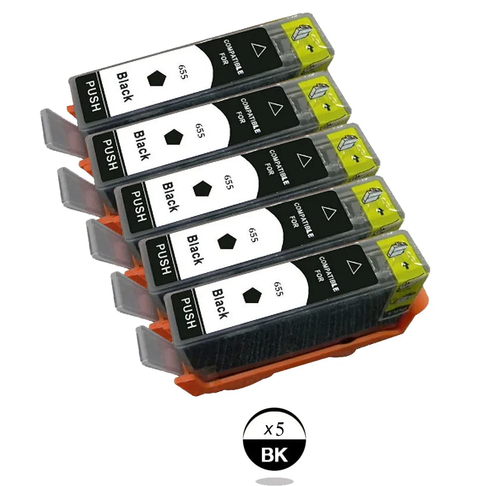 hisaint 5BK For HP 655 Back Ink Cartridge For HP655XL For hp 655 xl Deskjet Ink Advantage 3525