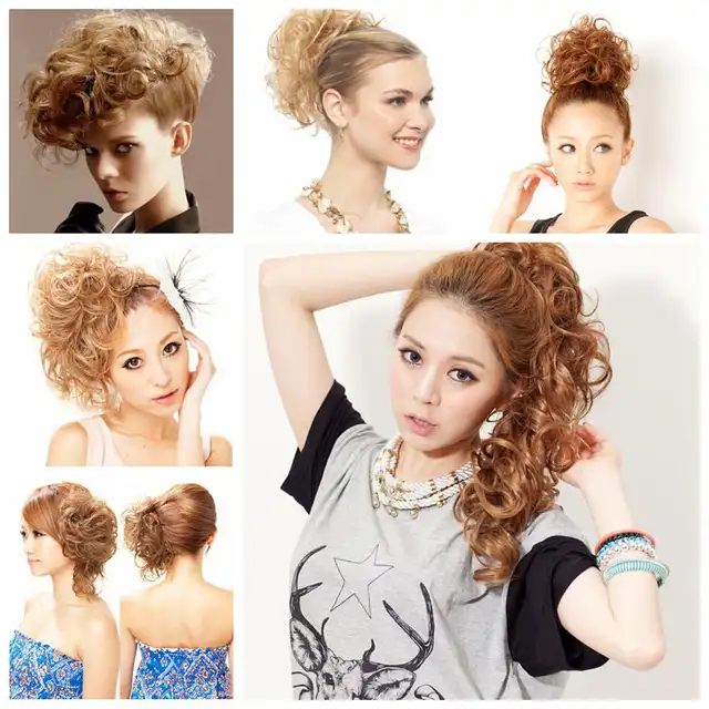 1pc Synthetic Shinion Chignon Hairpiece With Elastic Hair Ties