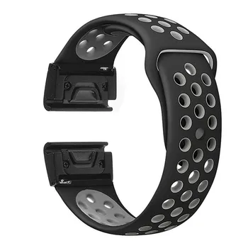 

Cute Ventilate Air Hole Two-color Silicone Smart Watch Band Sports WristStrap For Garmin Fenix 5X/5X Plus Fenix 3/3HR Watch