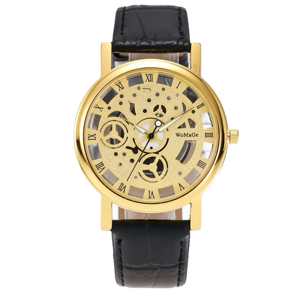 Watches Men Luxury Hollow Quartz Man Watch 2019Military Sport Leather Band Stainless Steel Dial Men's Wrist Watch Male Clock Watches Men Luxury Hollow Quartz Man Watch 2019Military Sport Leather Band Stainless Steel Dial Men's Wrist Watch Male Clock