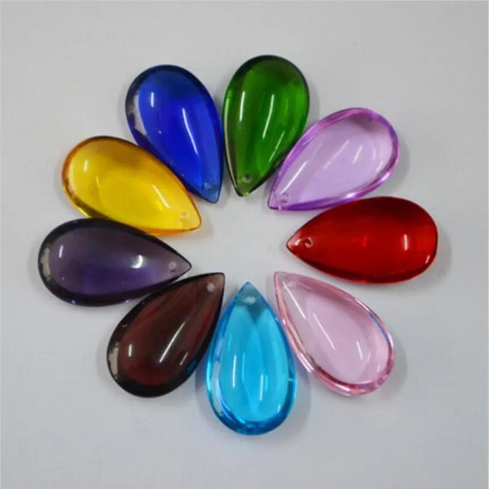 New Arrive Hot 22mm Crystal Chandelier Prism 100pcs Mixed Color Glass