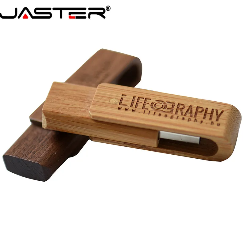 JASTER деревянный вращающийся Флешка usb флэш накопитель 4 ГБ 8 16 32 64 Гб карта памяти