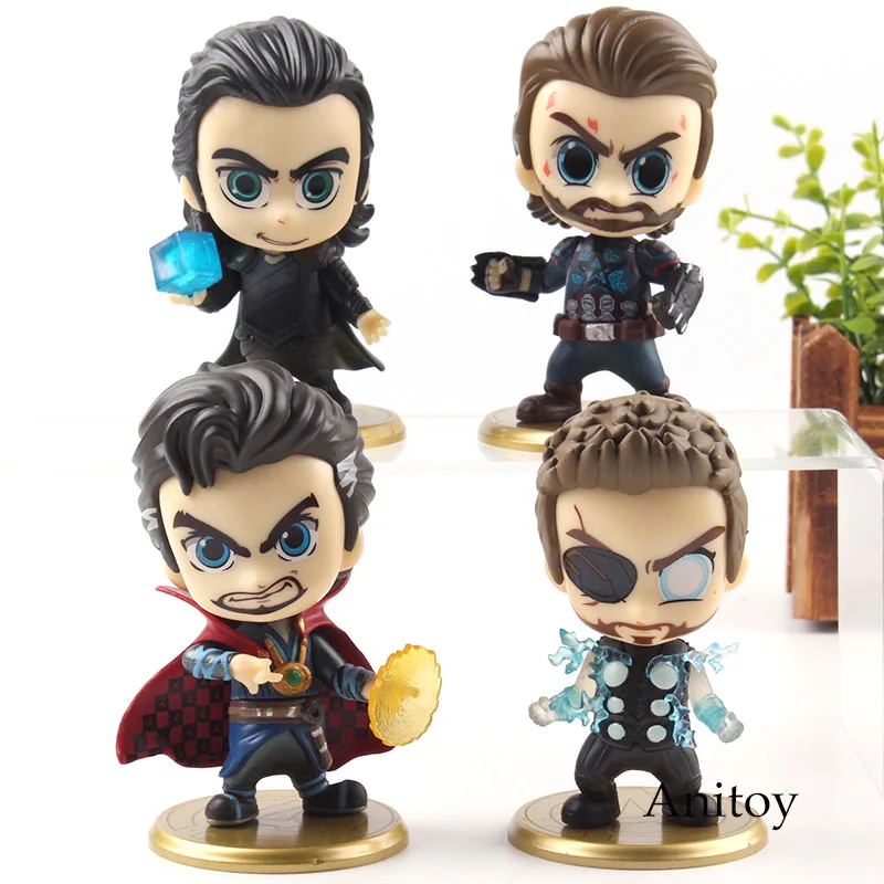 

Marvel Avengers 3 Infinity War Action Figure Thor Doctor Strange Captain America PVC Bobble Head Collection Model Toys