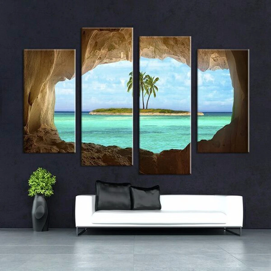 Anoniem bijlage uitspraak 4 Stuks Wall Schilderijen Gedrukt Canvas De Wereld Buiten De Grot Kunstwerk Canvas  Schilderijen Geen Frame Home Decor|art painting|printed canvasthe paintings  - AliExpress