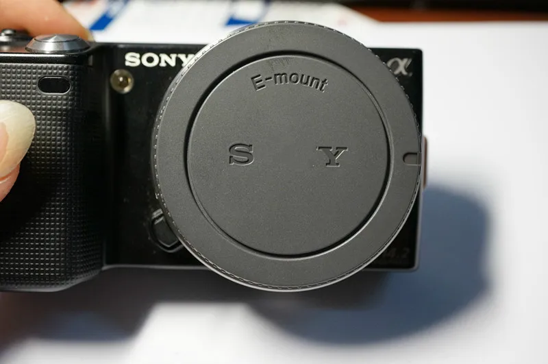 Rear Lens Cap Cover + Camera Front Body Cap For Sony E Mount NEX ILCE E