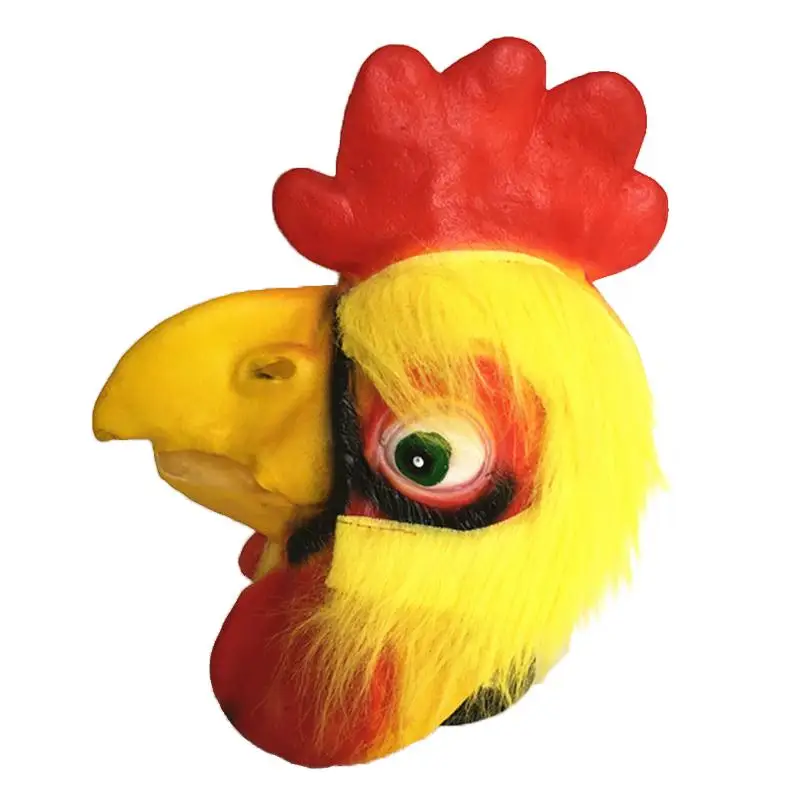 Creepy Rooster Head Latex Mask Theater Prank Prop Crazy Masks Halloween Costumein Party Masks