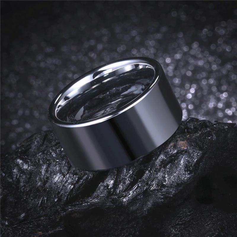 Dropshipping Custom Laser Name Anniversary Date Tungsten Wedding Band 11mm Big Rings for Men Male Personalize Jewelry Size 7-13