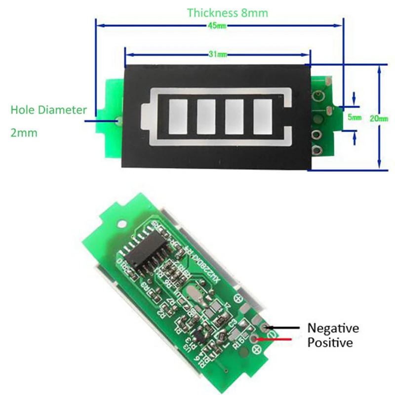 1S 2S 3S 4S 6S 7S Series Lithium Battery Capacity Indicator Module Display Electric Vehicle Battery Power Tester Li-po Li-ion