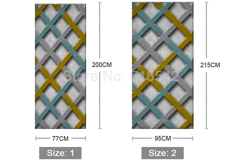 Современные 3D креативные геометрические двери Стикеры Декоративные Расписные обои для гостиной ПВХ водонепроницаемые самоклеющиеся двери стикер s