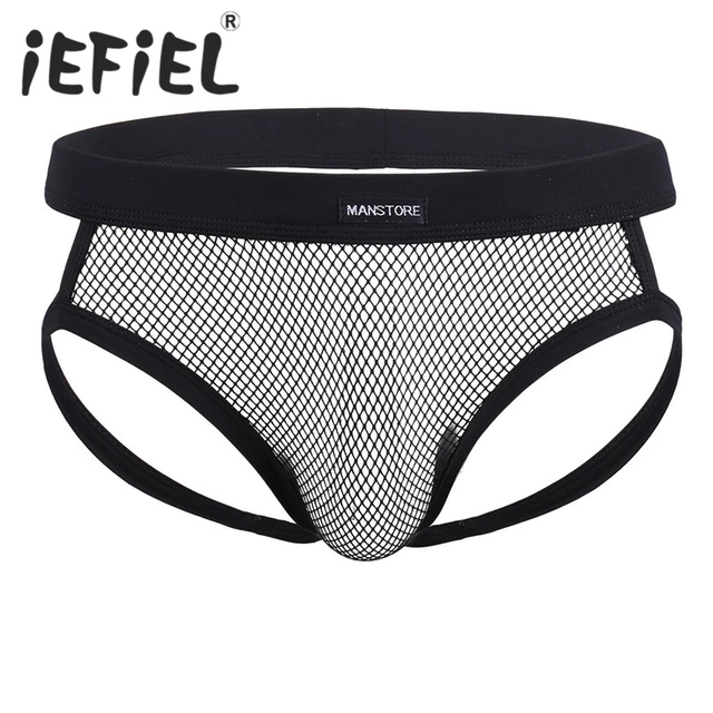 Manstore Open Mesh Sports Brief Black