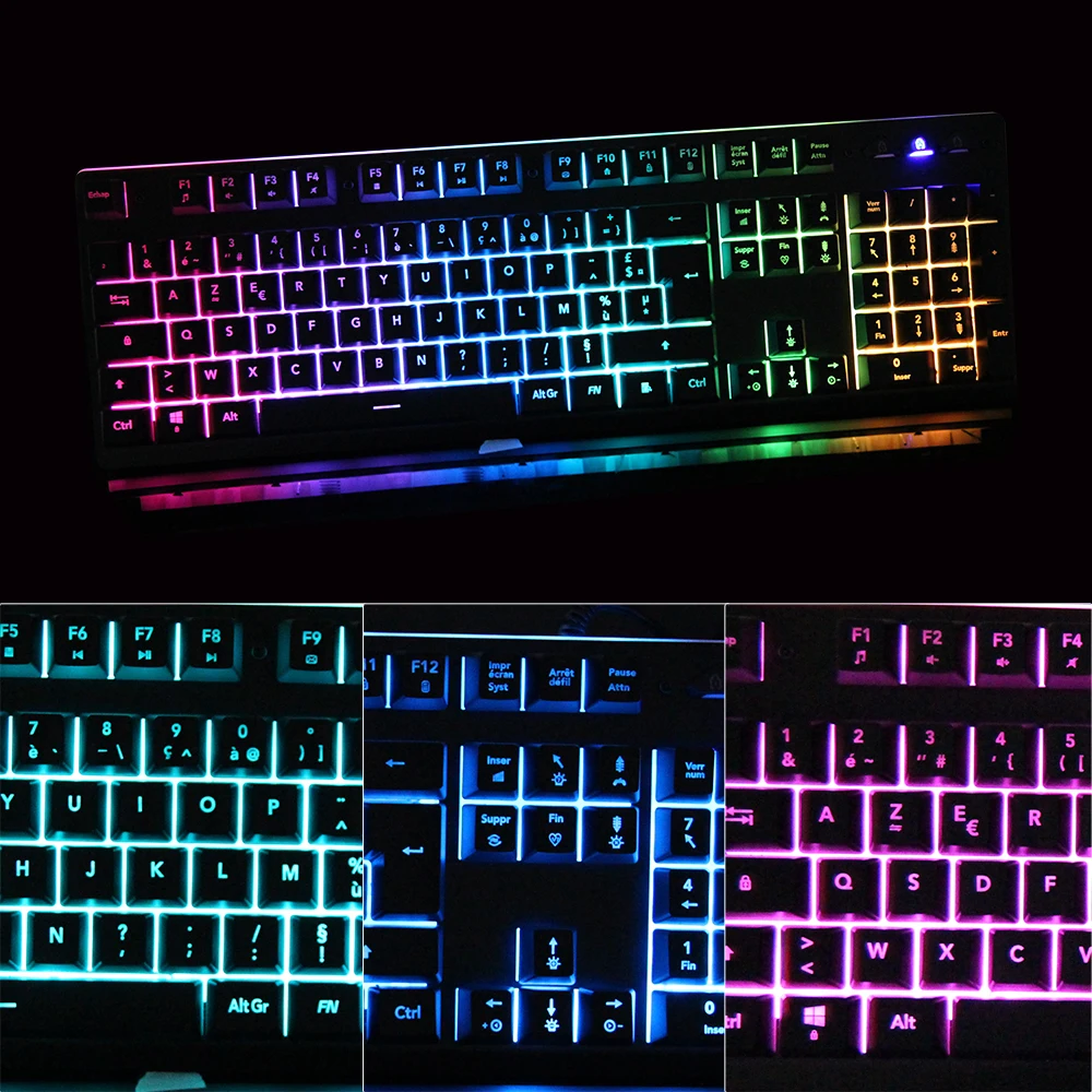 Саго p010 Gaming Keyboard USB Цвет RGB подсветкой Teclado игры Клавиатура 104 ключей