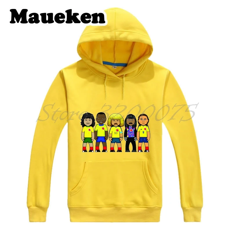 Мужские толстовки с капюшоном Colombia Legends Leonel Alvarez Freddy Rincon Rene Higuita Valderrama Radamel Falcao