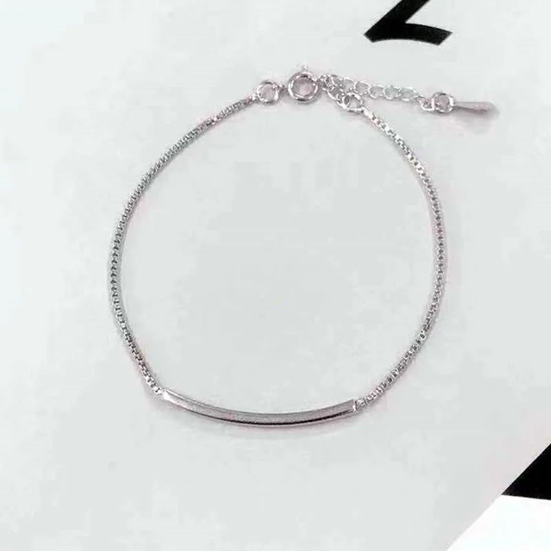 Bijoux, дизайн, 925 пробы, Серебряная линия, геометрические браслеты для женщин, мода для девушек, S925 браслет-цепочка