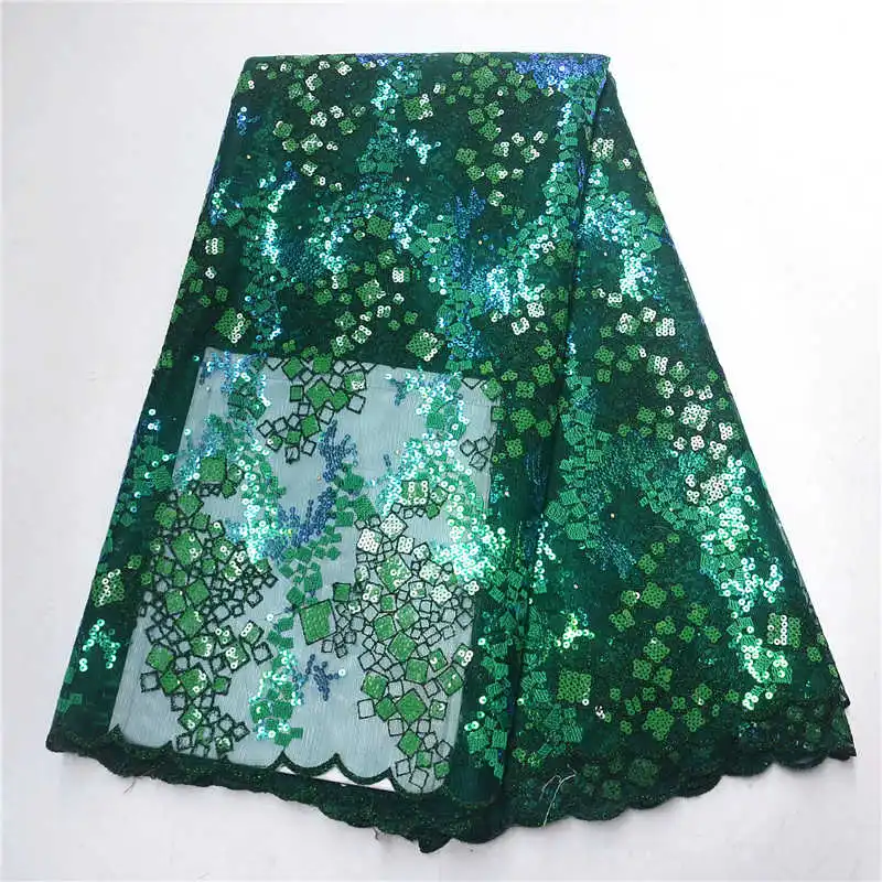 

Latest Nigerian Lace Fabric Sequin Embroidery Organza Lace Fabric High Quality African French Lace Fabric For Wedding PSA773-1