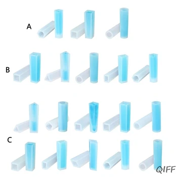 

10 Shapes DIY Liquid Necklace Pendant Resin Silicone Molds Jewelry Making Tools