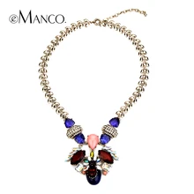 Collar largo Venta Emanco 2016 Verano Moda Europea Y Americana del Taladro Completo Color Colgante Para Las Mujeres Collares Envío Libre
