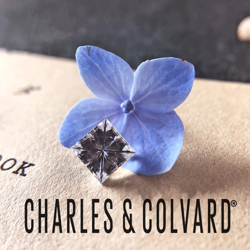 Charles Colvard Forever One 0.91CT VS DEF цвет принцесса квадрат Блестящий огранка Moissanite алмаз