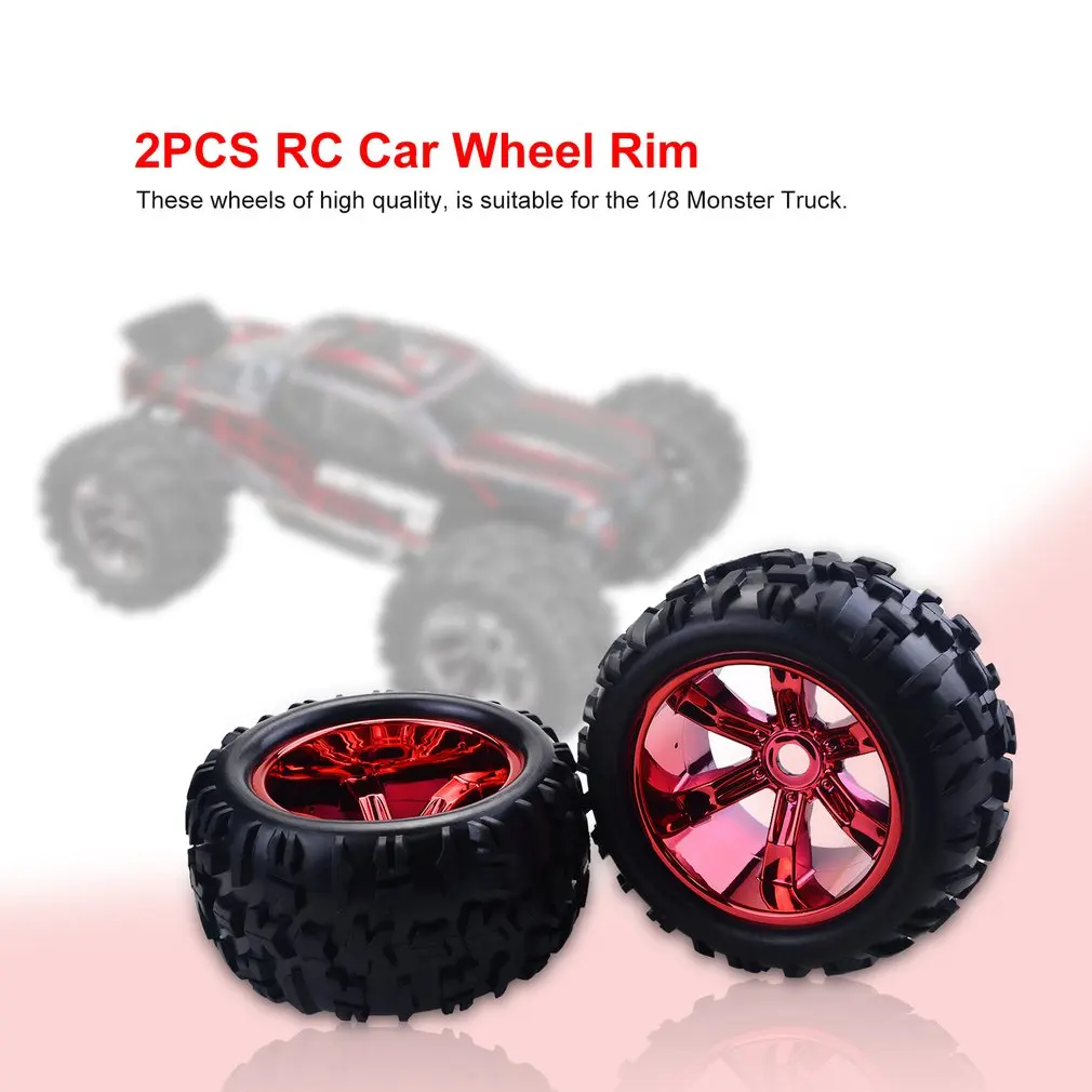 2 шт. RC колеса автомобиля обод шины для Redcat Hsp Kyosho Hobao Hongnor Team Losi GM HPI 1/8 Truggy монстр