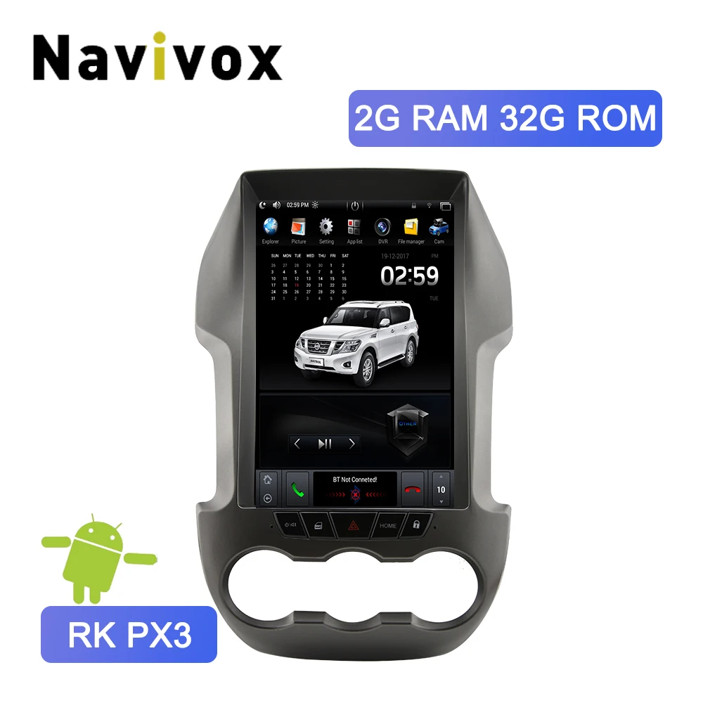 

Navivox Tesla Style Android 7.1 Car Multimedia Player For Ford Ranger 2011-2016 Vertical Screen Car Stereo Autoradio Unit Radio