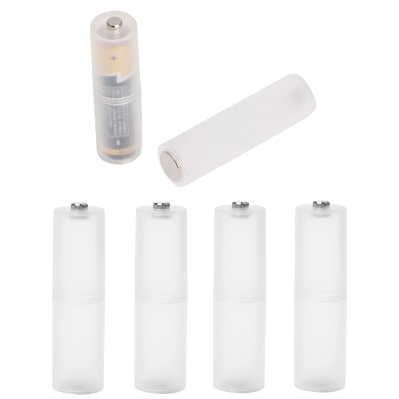 

4Pcs AAA To AA Size Portable Battery Converter Adapter Spacer Switcher Case Box