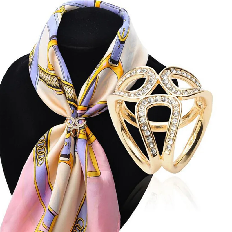

1pc Fashion Scarf Buckle Accessories Simple Scarf Buckle Brooch Crystal Shawl Buckle Square Handkerchief buckle For Women 1.8cm