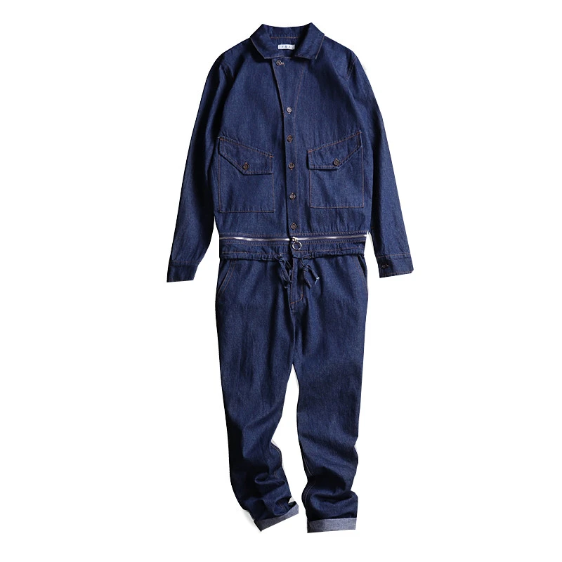 denim work jumpsuit
