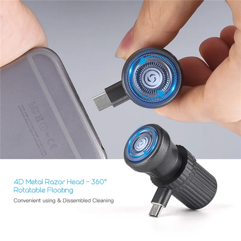 

Electric Beard Trimmer Shaver Men Portable Mini Travel Razor Rechargeable Android Power Supply Mini Electric Shaving Machine 45