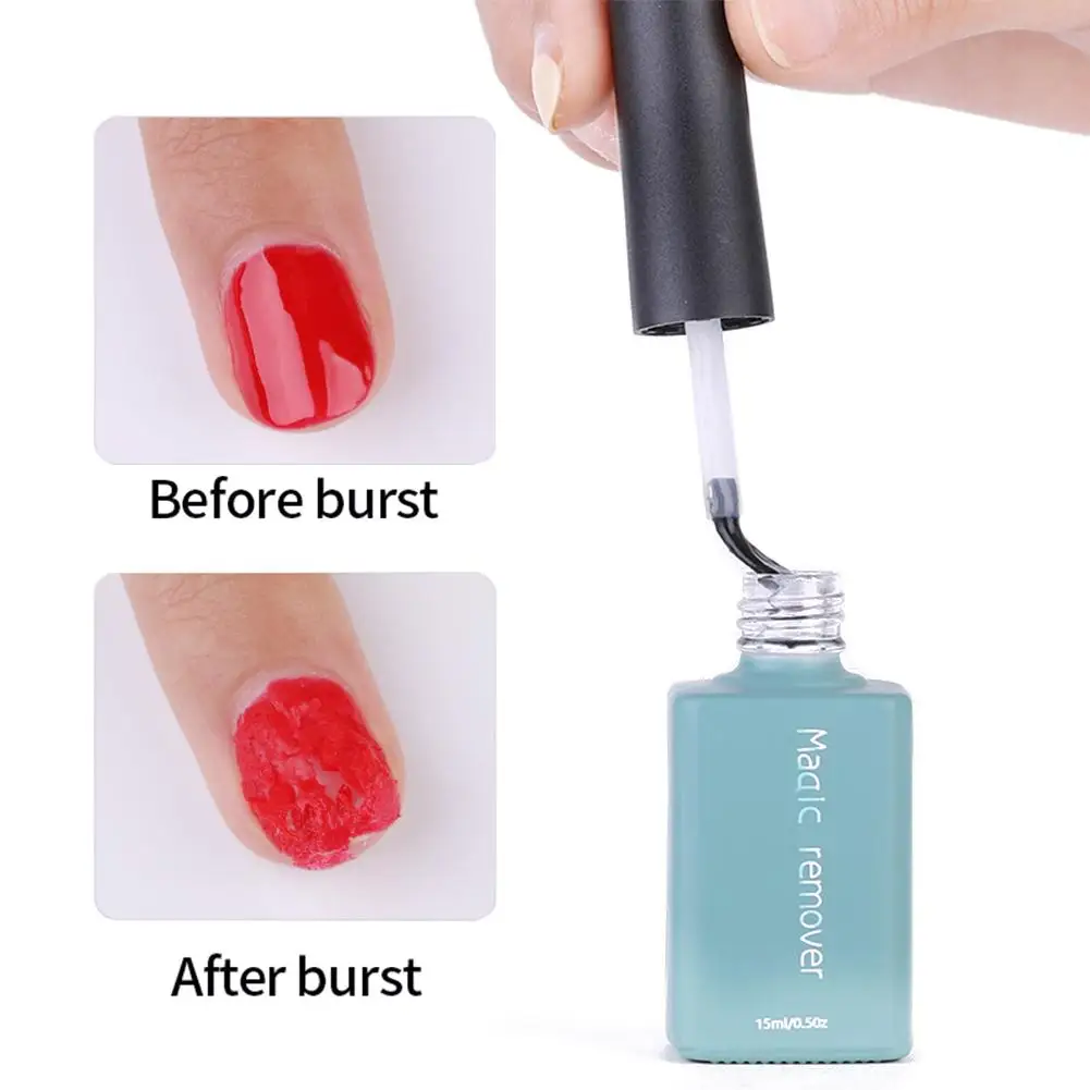New Magic Burst Gel Nail Polish Remover Cleaner Nail UV Gel Degreaser Liquid Remove Sticky Layer Manicure Tools 15ml
