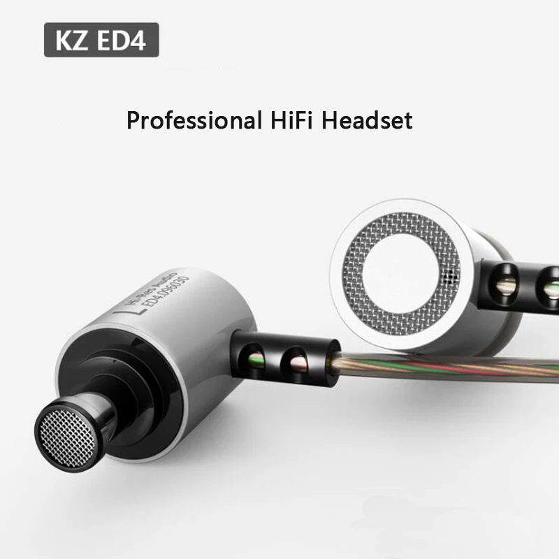KZ ED4 Металл стерео наушники Шум изоляция музыка HiFi с микрофоном для мобильного