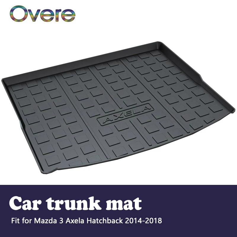 

Overe 1Set Car Cargo rear trunk mat For Mazda 3 Axela Hatchback 2014 2015 2016 2017 2018 Boot Liner Anti-slip mat Accessories