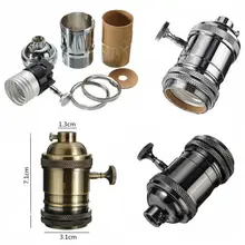 E27 Алюминий аад Винтаж люстра поворотный переключатель Цоколи двойная лампа держатель преобразования держатель лампы декоративные