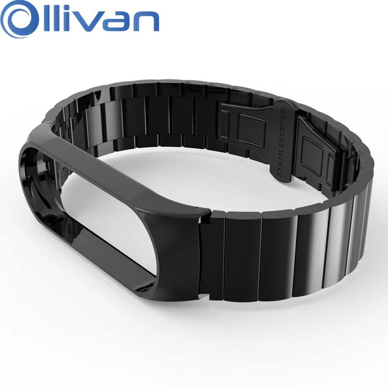 OLLIVAN 155-240 мм Circum ремешок для запястья Xiaomi mi ремешок 4 из нержавеющей стали бамбуковый mi Band 4 металлические браслеты Замена высокого качества
