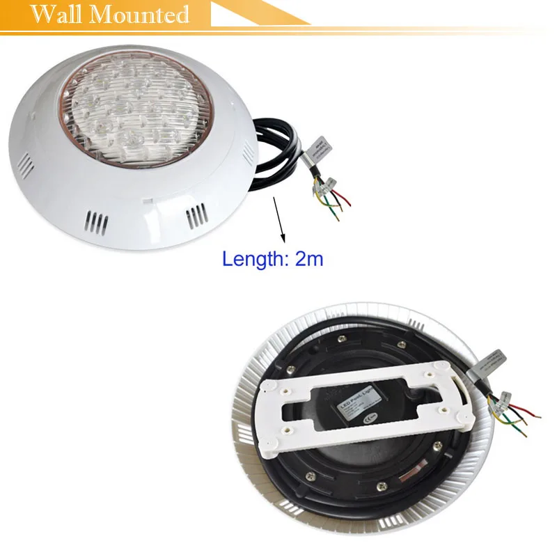 DMX512 RGB LED Piscina luces 12 V Par56 montado en la pared IP68 resistente al agua Piscina 18 W 36 W con remoto fuente de alimentación 4 unids