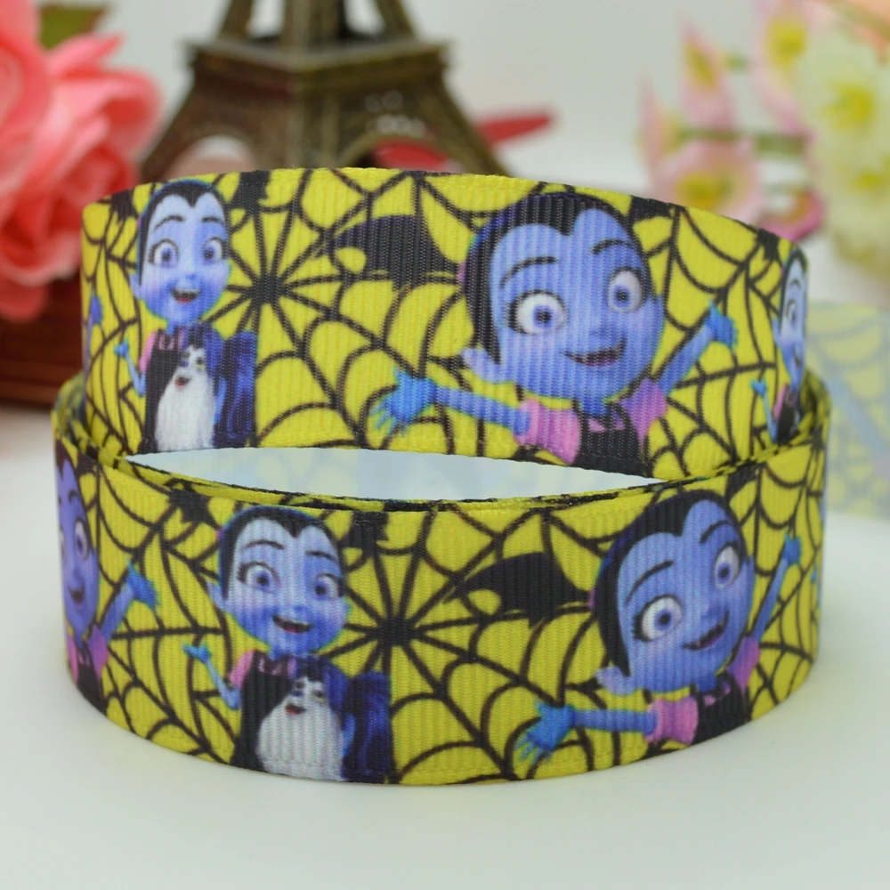 DUWES 7/8 &quot22 мм Vampirina vampire girl напечатанный grosgrain лента для волос бант DIY Ручная работа