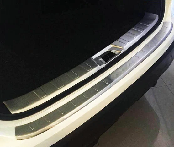 

ACCESSORIES 2PC FIT FOR 2014 2015 2016 2017 NISSAN QASHQAI J11 REAR BUMPER PROTECTOR CARGO BOOT SILL PLATE TRUNK LIP