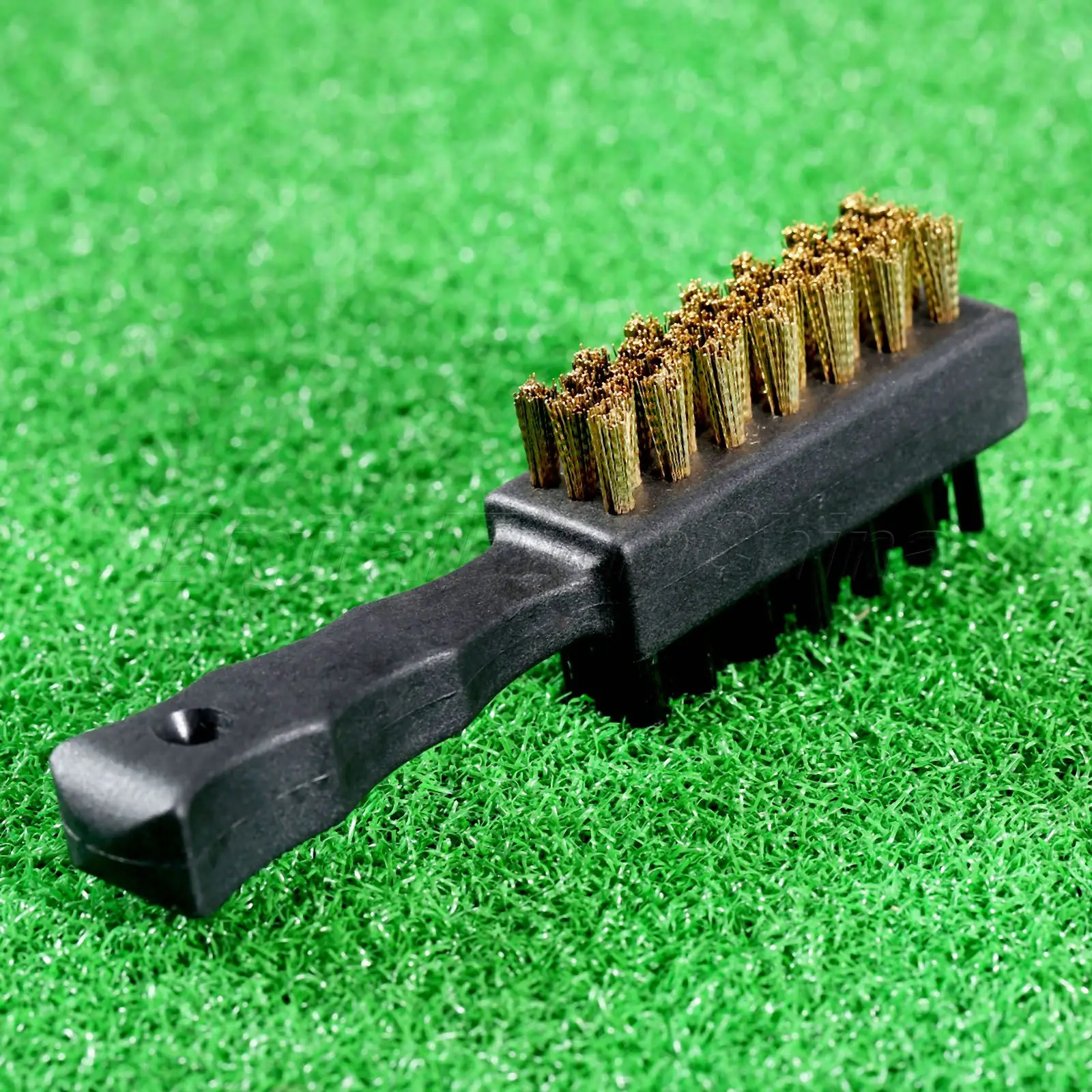 Double Sided Golf Iron/Wood Club Groove Cleaner Shoe Cleats Cleaning Scrubber Brush Black Free Shipping