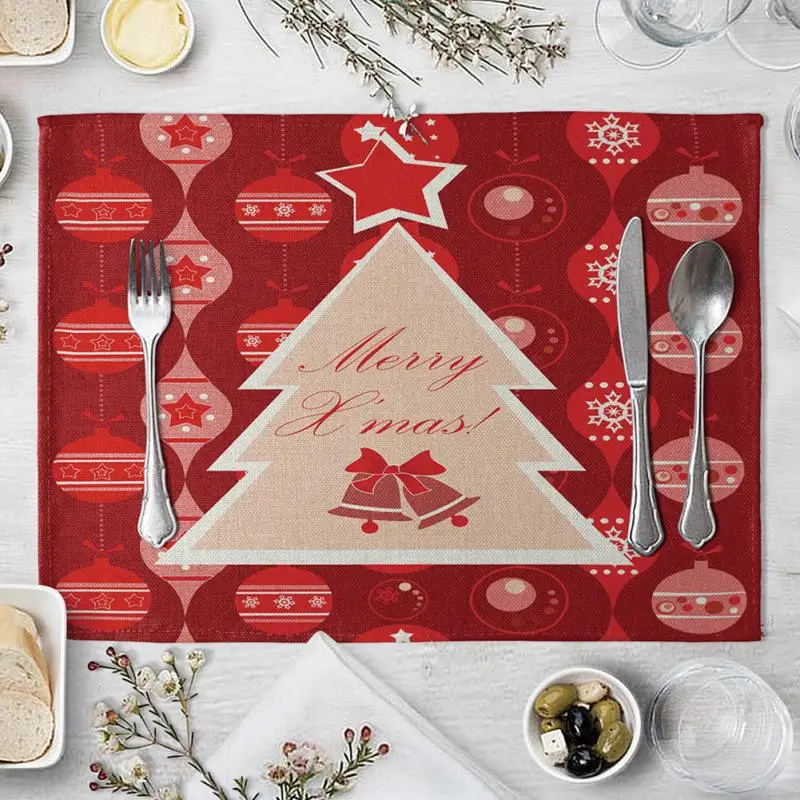 Christmas placemats for kitchen table cup coaster place mats Pad Christmas table mat for home